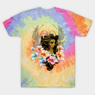 Beautiful woman surrounded by  nature's beauty T-Shirt